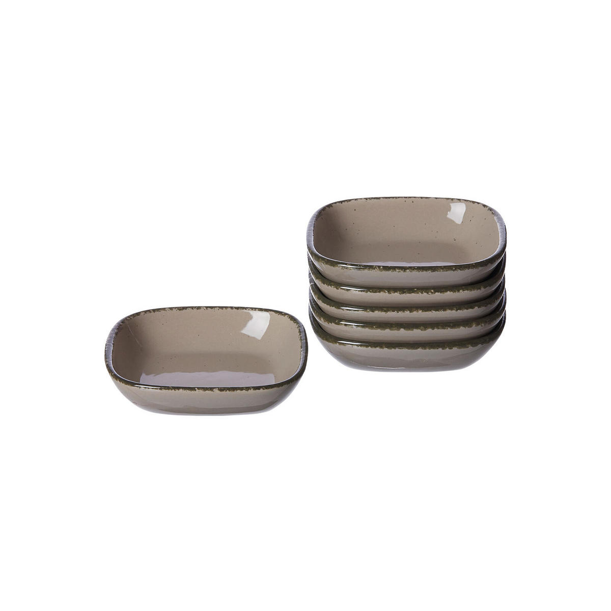 DIPSCHALEN-SET Casa Grau ø 10 cm 6er Set - Grau, Keramik (10cm) - Ritzenhoff Breker
