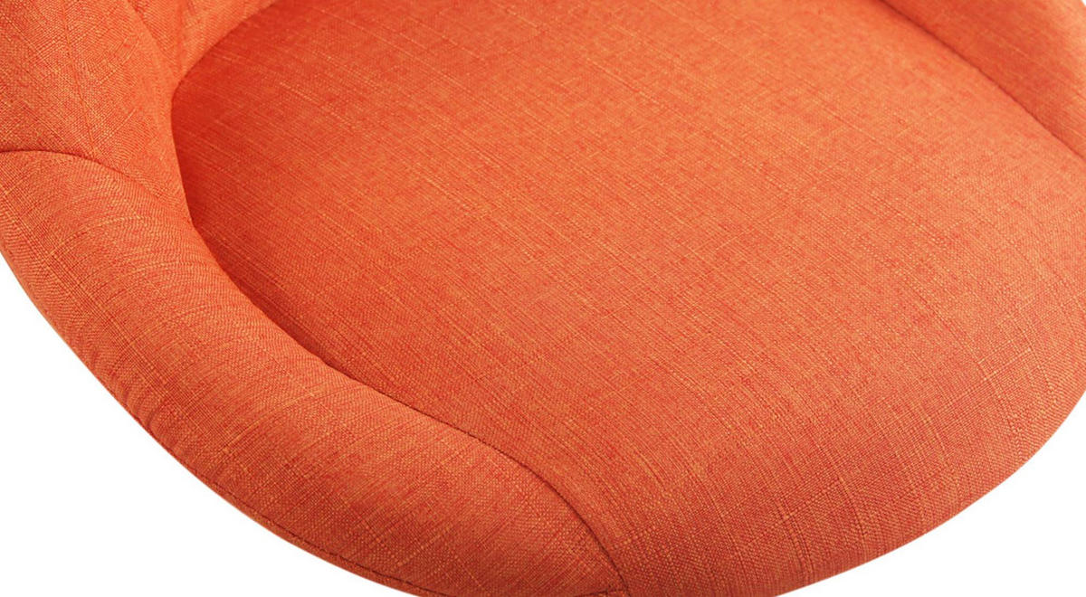 ARBEITSHOCKER Lazius Stoff orange - Orange, Metall (47/82/49cm) - TPFLiving