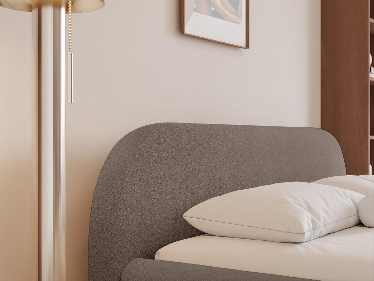 POLSTERBETT Dmar 180x200 cm, Braun - Braun, Textil (200/180cm) - Fedve