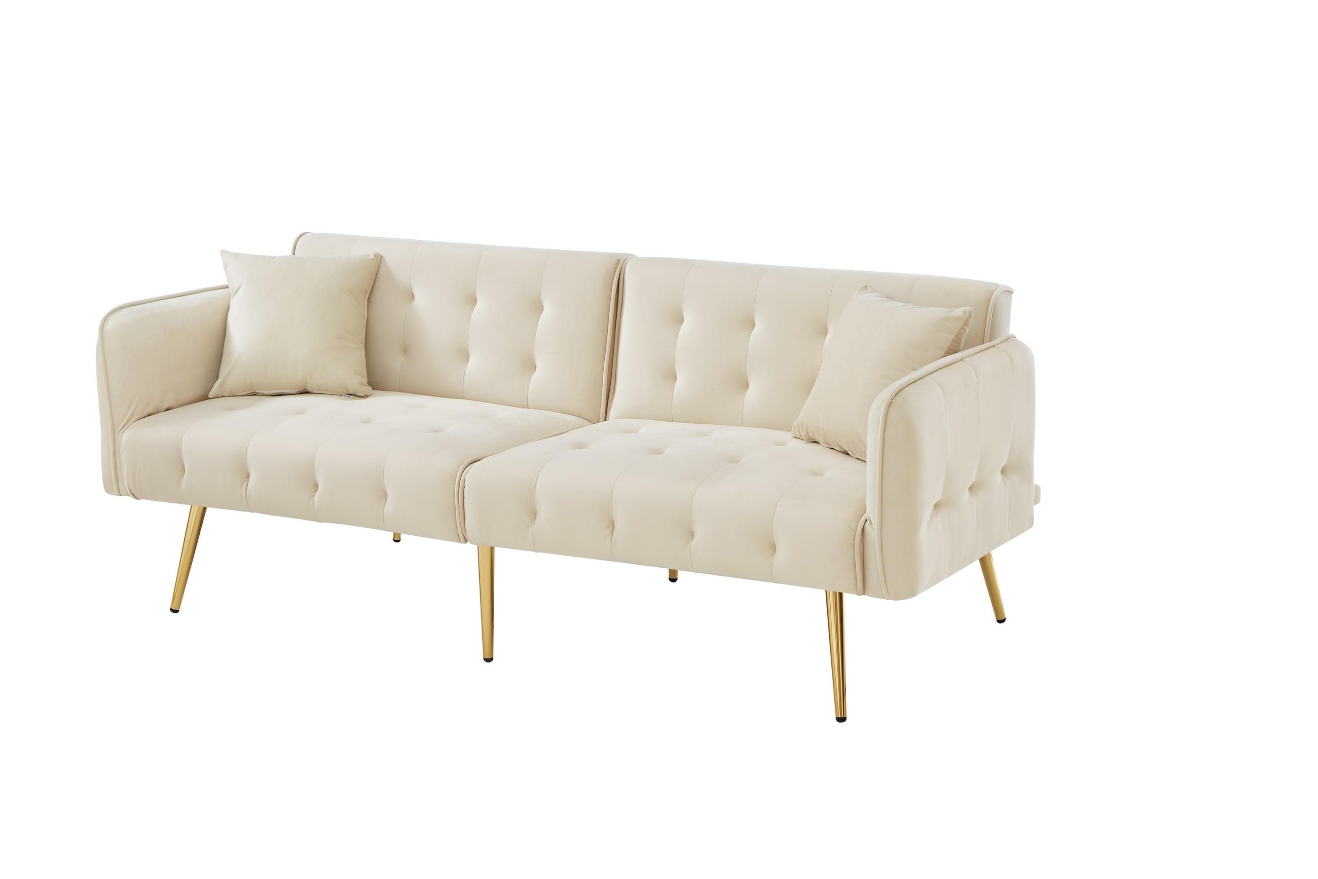 SCHLAFSOFA DE-35361 mit verstellbaren Lehnen Beige - Beige, Holzwerkstoff (82/70/178cm) - ComfortXL