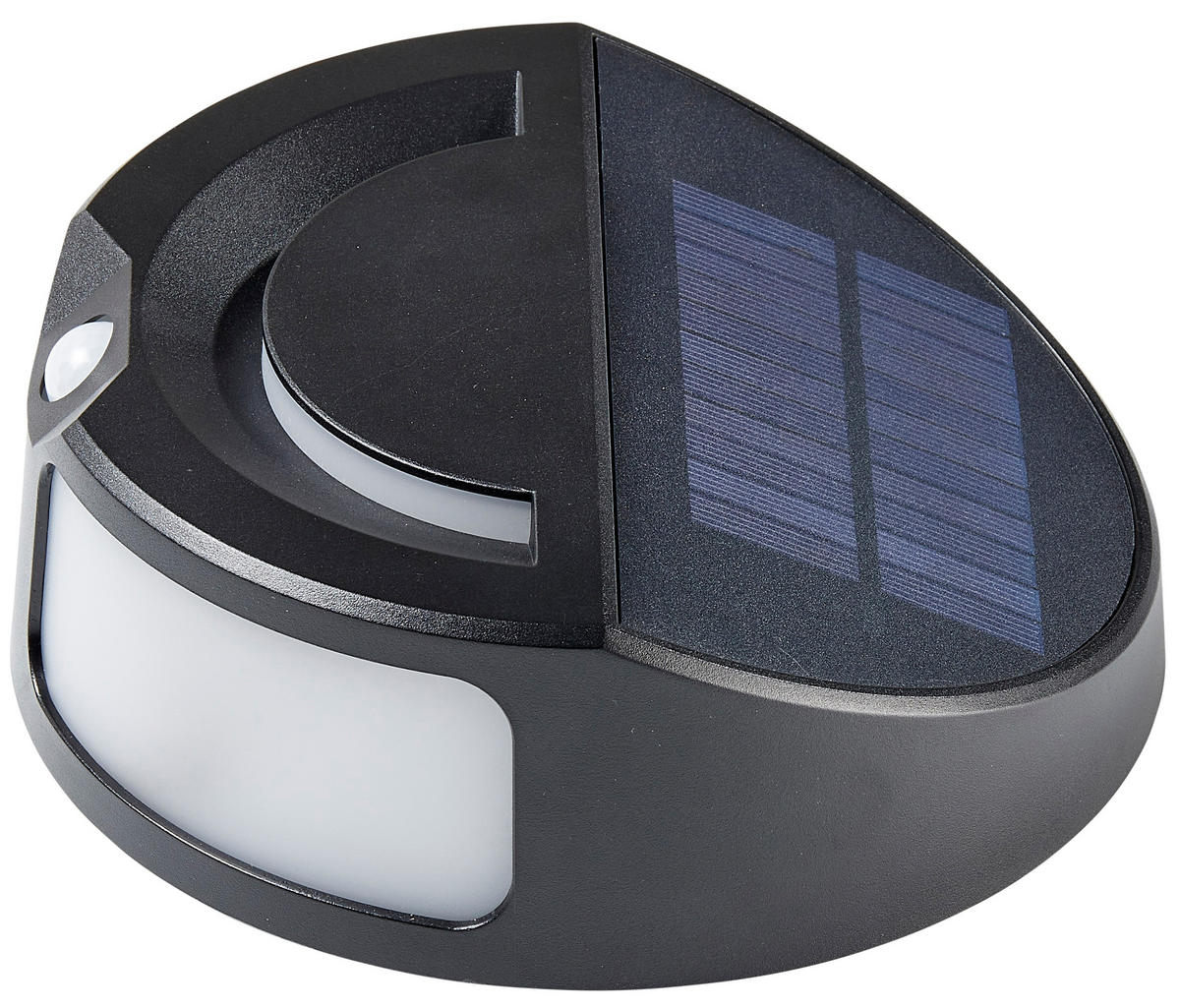 LED-SOLAR-WANDLEUCHTE - mit Bewegungsmelder und Dämmerungssensor für Außenbereiche - Schwarz, Kunststoff (19/19/6.7cm) - Northpoint