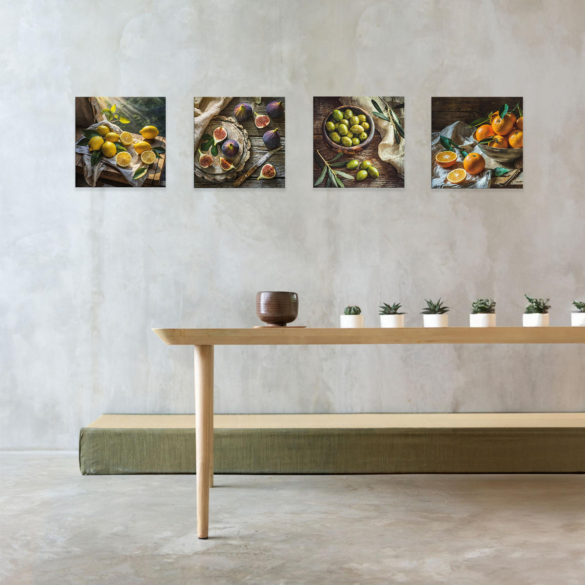 GLASBILD 30x30 cm Küche Vintage - Gelb, Glas (30/30cm) - artissimo