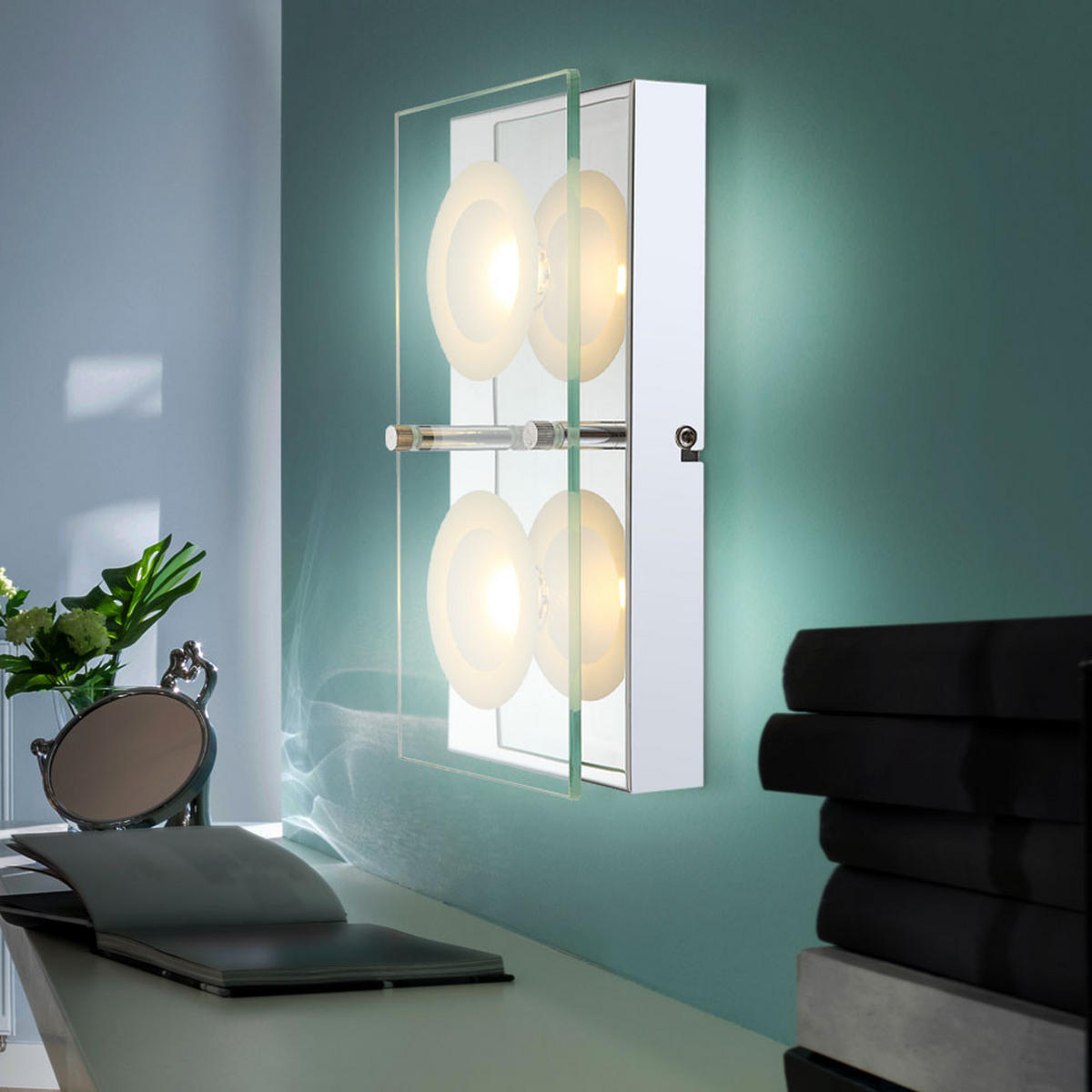 LED WANDLEUCHTE ODA Metall Klar - Klar, Glas (12.5/6.5/25cm)