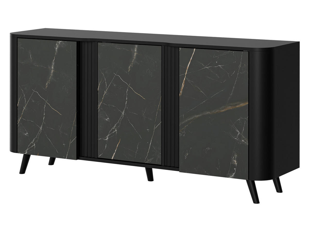 KOMMODE Volare 150 3D - Multicolor/Schwarz, Holzwerkstoff/Kunststoff (151/76/39cm) - MIRJAN24