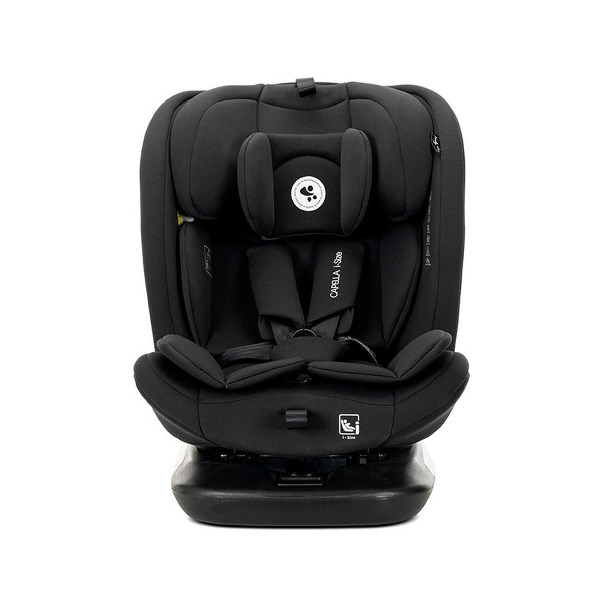 KINDERSITZ Capella 40 - 150cm schwarz Isofix Kopfkissen Kopfstütze verstellbar - Schwarz, Kunststoff (46/59/50cm) - Lorelli