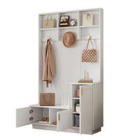 GARDEROBE mit Sitzbank und Schuhablage 120 x 40 x 200 cm Weiß - Weiß, Holzwerkstoff (40/200/120cm) - Beauniv