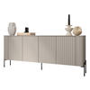 KOMMODE Vera 190 - Kaschmir/Schwarz, Holzwerkstoff/Metall (190/80/40cm) - MIRJAN24