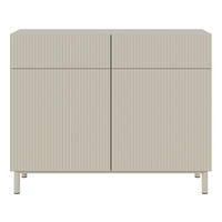SIDEBOARD Veldio New Greige 100 cm - Taupe, Holzwerkstoff/Metall (99.8/80/38cm) - Selsey