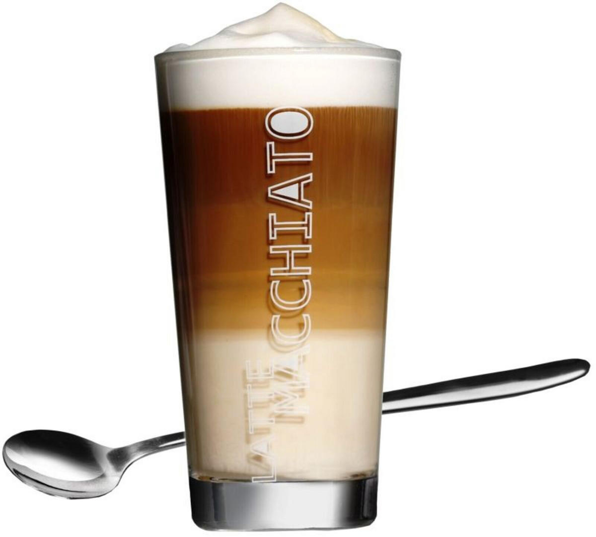LATTE MACCHIATO GLÄSER + LÖFFEL Lena transparent 350 ml 6er Set - Transparent, Glas (0.35L) - Ritzenhoff Breker