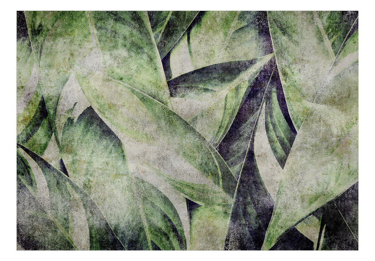 SELBSTKLEBENDE FOTOTAPETE 147/105 cm - Schwarz/Grün, Kunststoff/Textil (147/1cm) - KUNSTLOFT