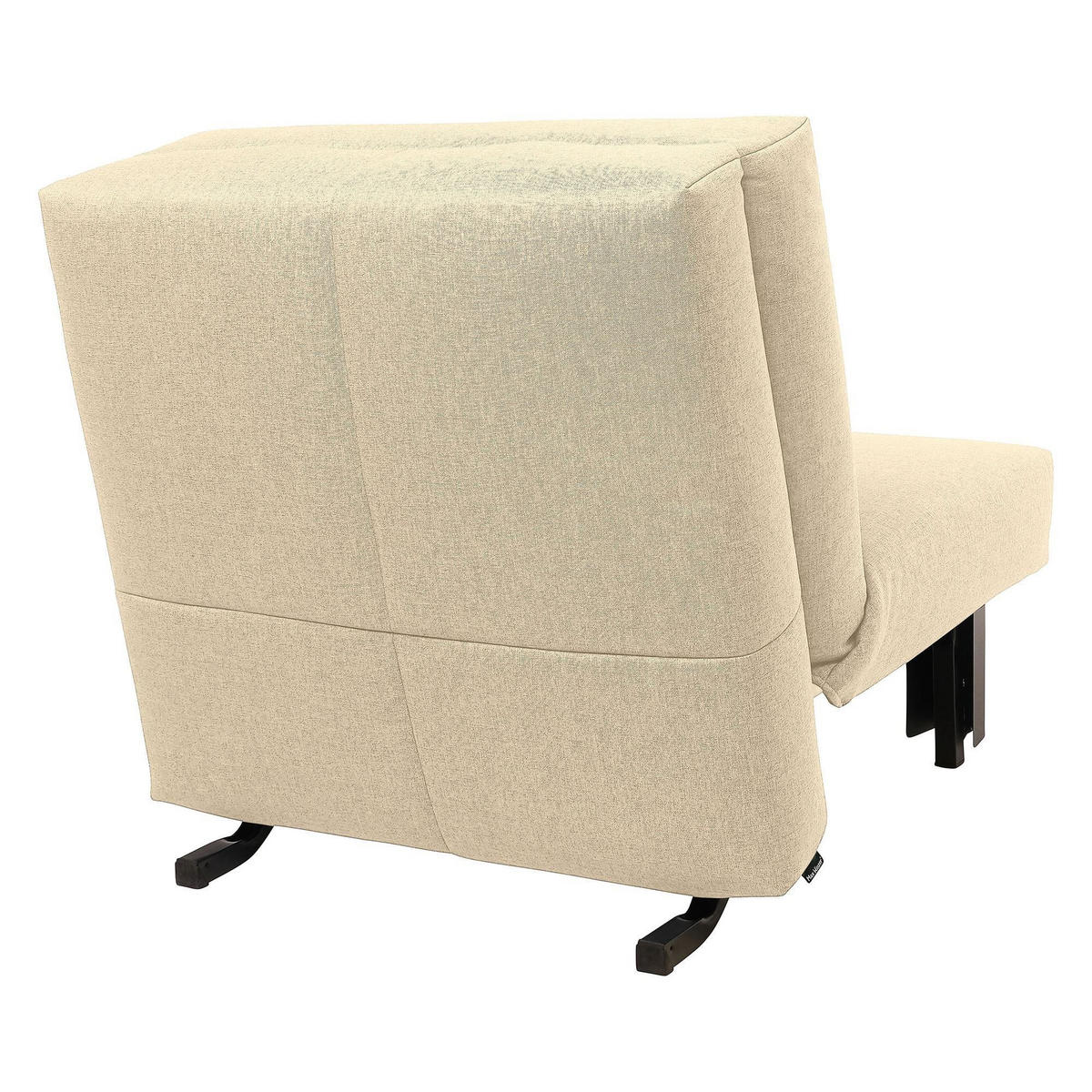 FALTSESSEL Kalomira Bezug Flachgewebe Metall schwarz / beige - Weiß, Kunststoff (100/85/85cm) - 58aufmkessel