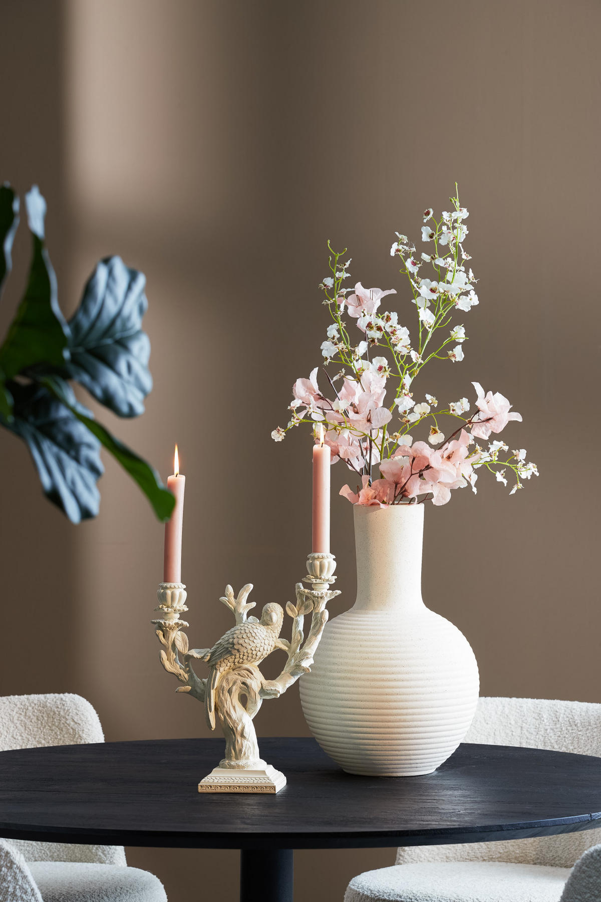 VASE Ulloa Weiß Ø28,5/42 cm - Weiß, Keramik (42cm) - Light & Living