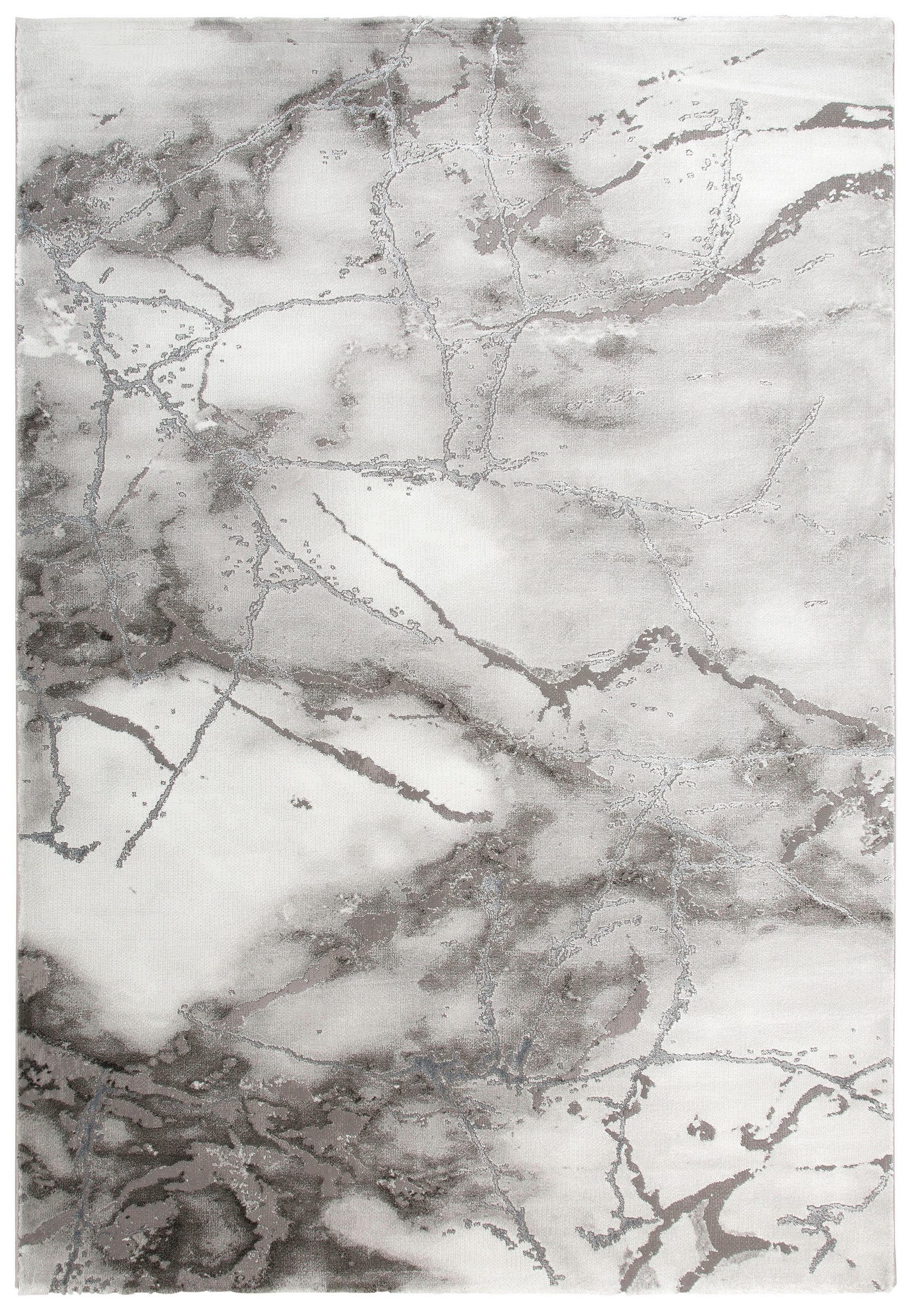 KURZFLORTEPPICH Abstrakt SVEDA Polypropylen Grau 160 x 230 cm - Grau, Textil (160/230cm) - KADIMA DESIGN