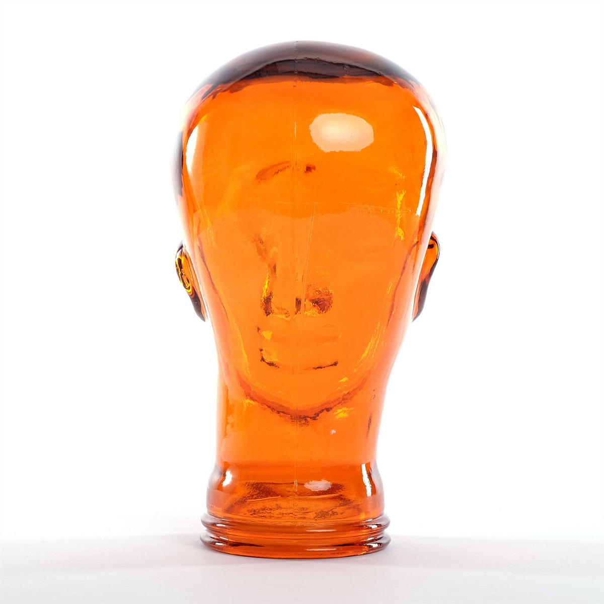 KOPFHÖRERSTÄNDER MICK Glas transparent orange - Orange, Glas (21/29/21cm) - DESIGN DELIGHTS