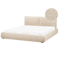 POLSTERBETT mit Lattenrost 180x200 cm Beige Vinay - Beige, Textil (180/200cm) - Beliani