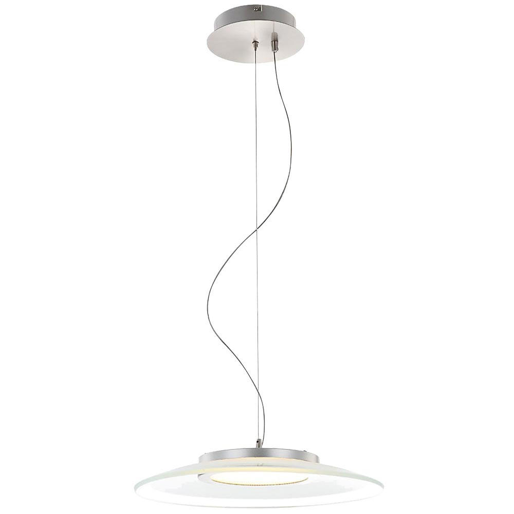 LED HÄNGELEUCHTE Metall Silber - Silberfarben, Glas (40/40/125cm) - Globo Lighting