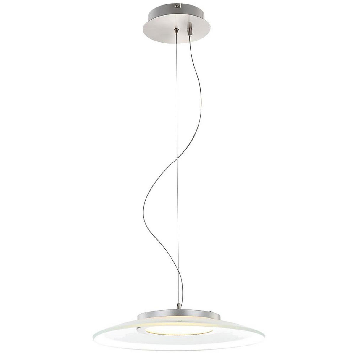 LED HÄNGELEUCHTE Metall Silber - Silberfarben, Glas (40/40/125cm) - Globo Lighting