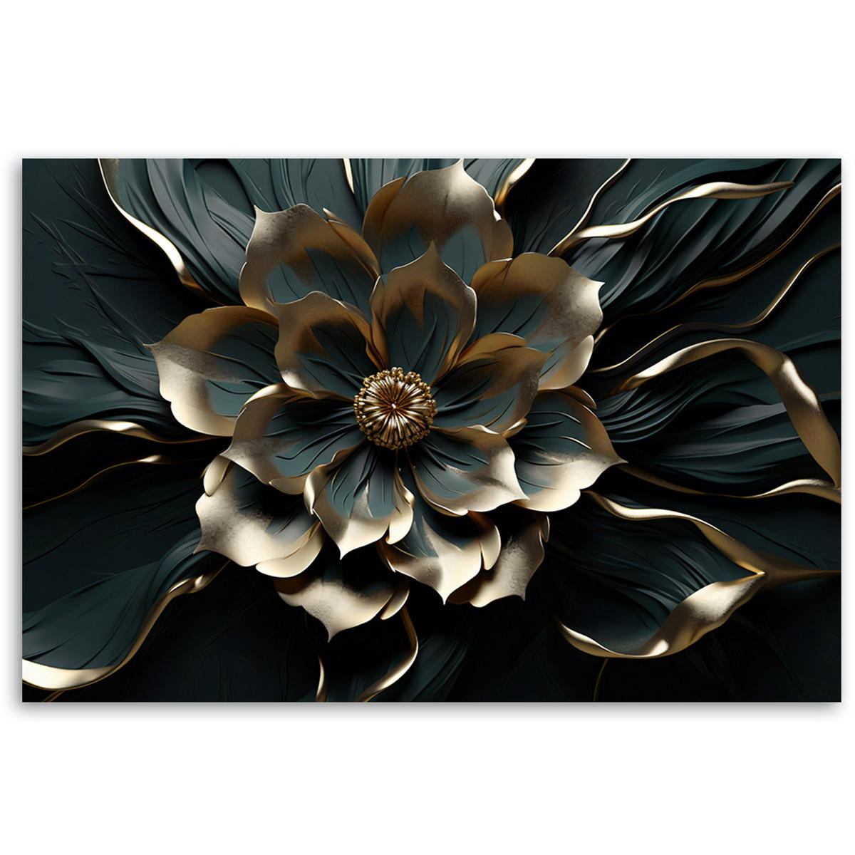 KUNSTDRUCK Schwarz 120/80 cm - Schwarz, Textil (120/80cm) - KUNSTLOFT