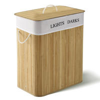 WÄSCHEKORB Curly 100 L natur - Naturfarben, Holz (52/63/32cm) - Juskys