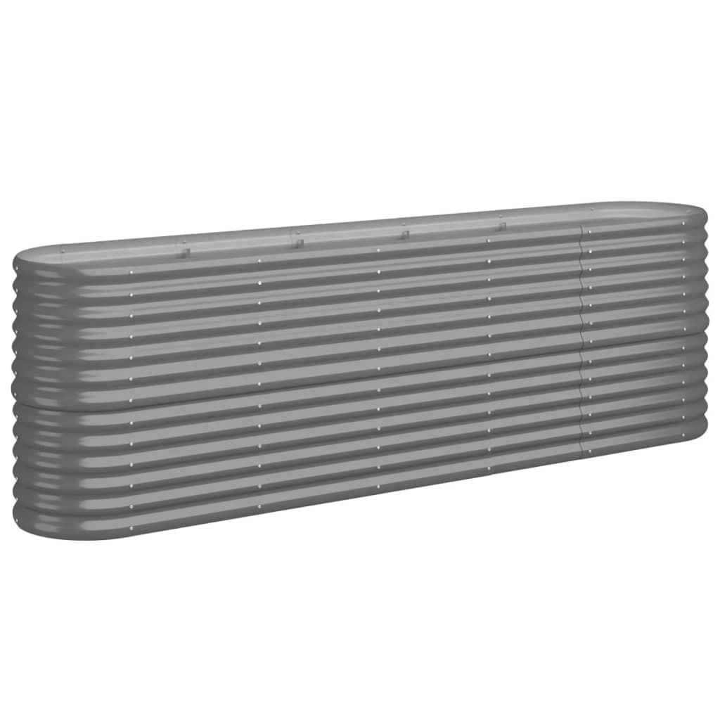 HOCHBEET Verzinkter Stahl 224/40/68 Cm Grau - Grau, Metall (224/68/40cm) - vidaXL