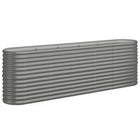 HOCHBEET Verzinkter Stahl 224/40/68 Cm Grau - Grau, Metall (224/68/40cm) - vidaXL