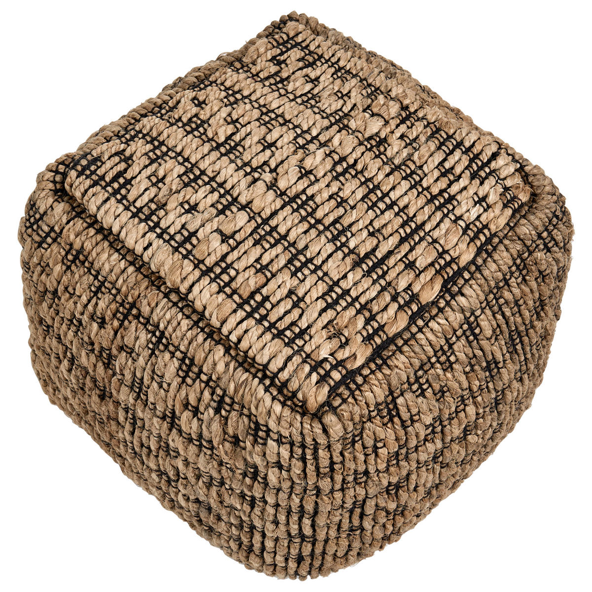 POUF Jute Beige Mabula - Beige, Textil (40/40/40cm) - Beliani
