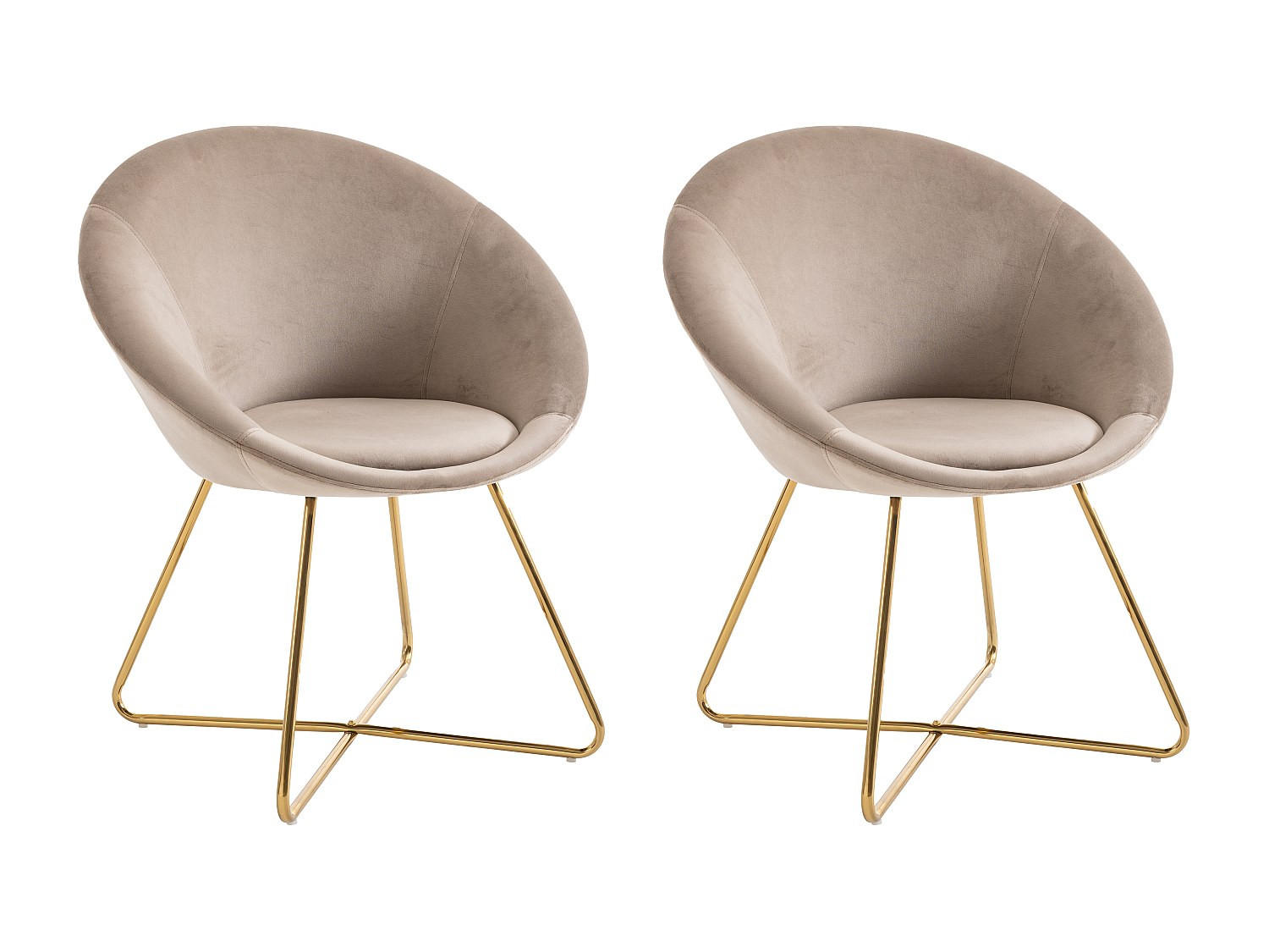 Vente-Unique Stuhl Beige 70x83x57.5 cm