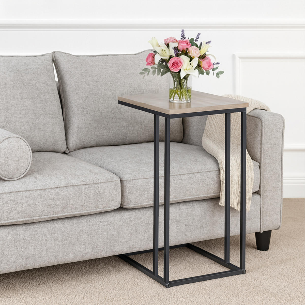 BEISTELLTISCH - Multicolor, Holzwerkstoff/Metall (35/50/64cm) - Relaxdays