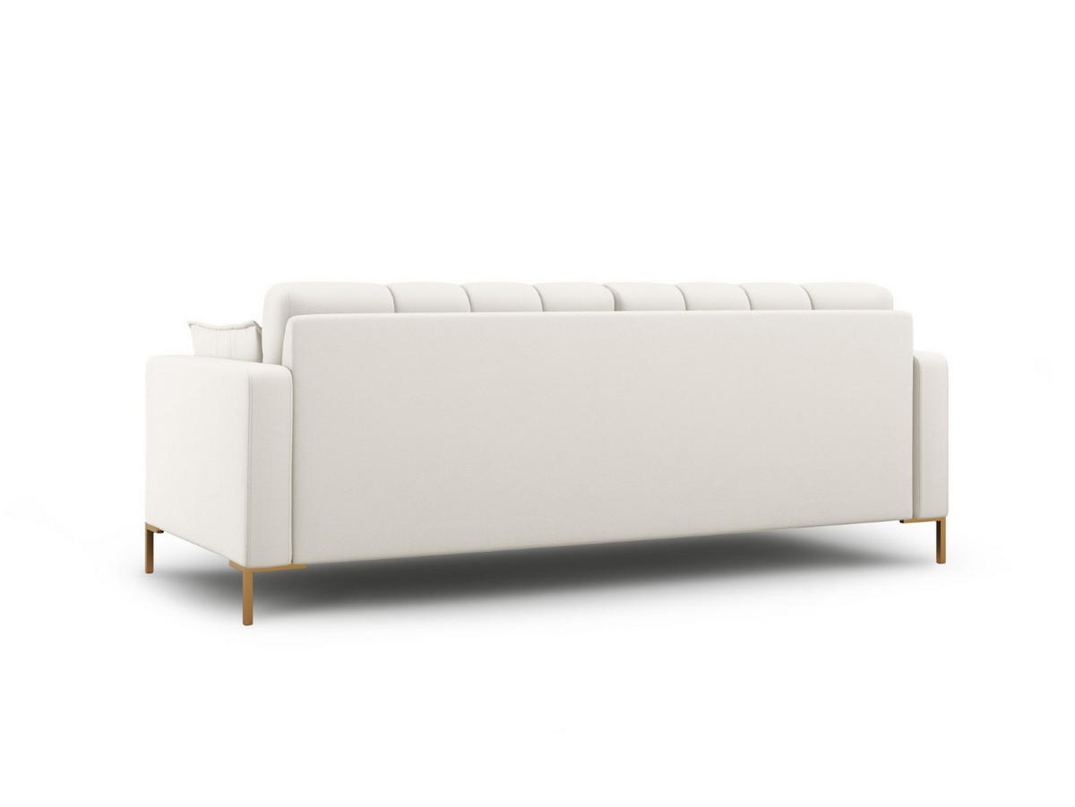 SOFA Mamaia aus strukturiertem Stoff leichtes beige 3 Sitzplätze - Creme, Textil (92/75/177cm) - Micadoni
