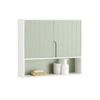 HÄNGESCHRANK Grün - Weiß/Grün, Holzwerkstoff (60/54/15cm) - SoBuy