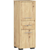 BADEZIMMERSCHRANK Fin Artisan Eiche 30x85x30 cm - Eiche Artisan, Holzwerkstoff/Kunststoff (30/85/30cm) - Akord