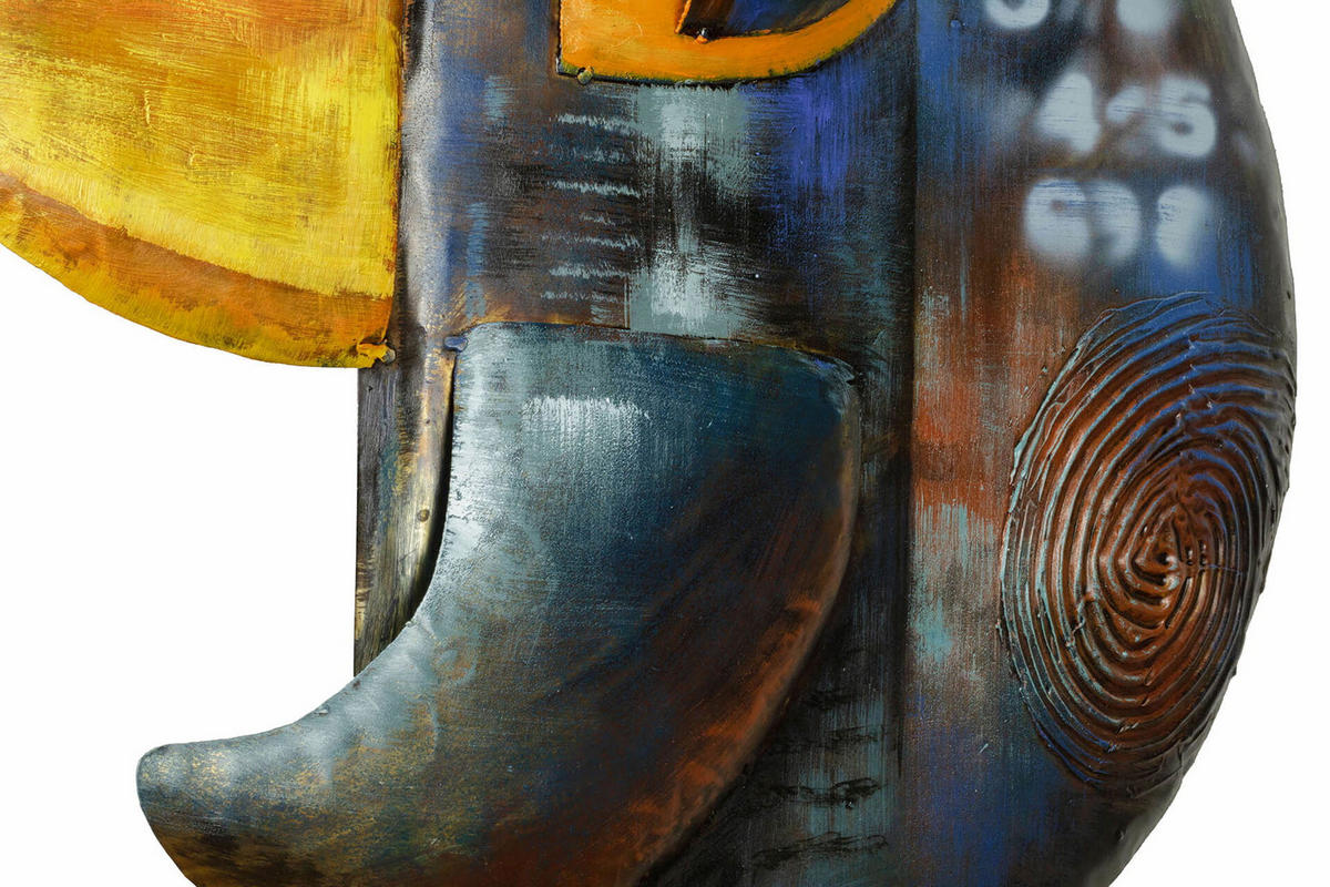 METALLBILD Blau 64/60 cm - Blau, Metall (64/60cm) - KUNSTLOFT