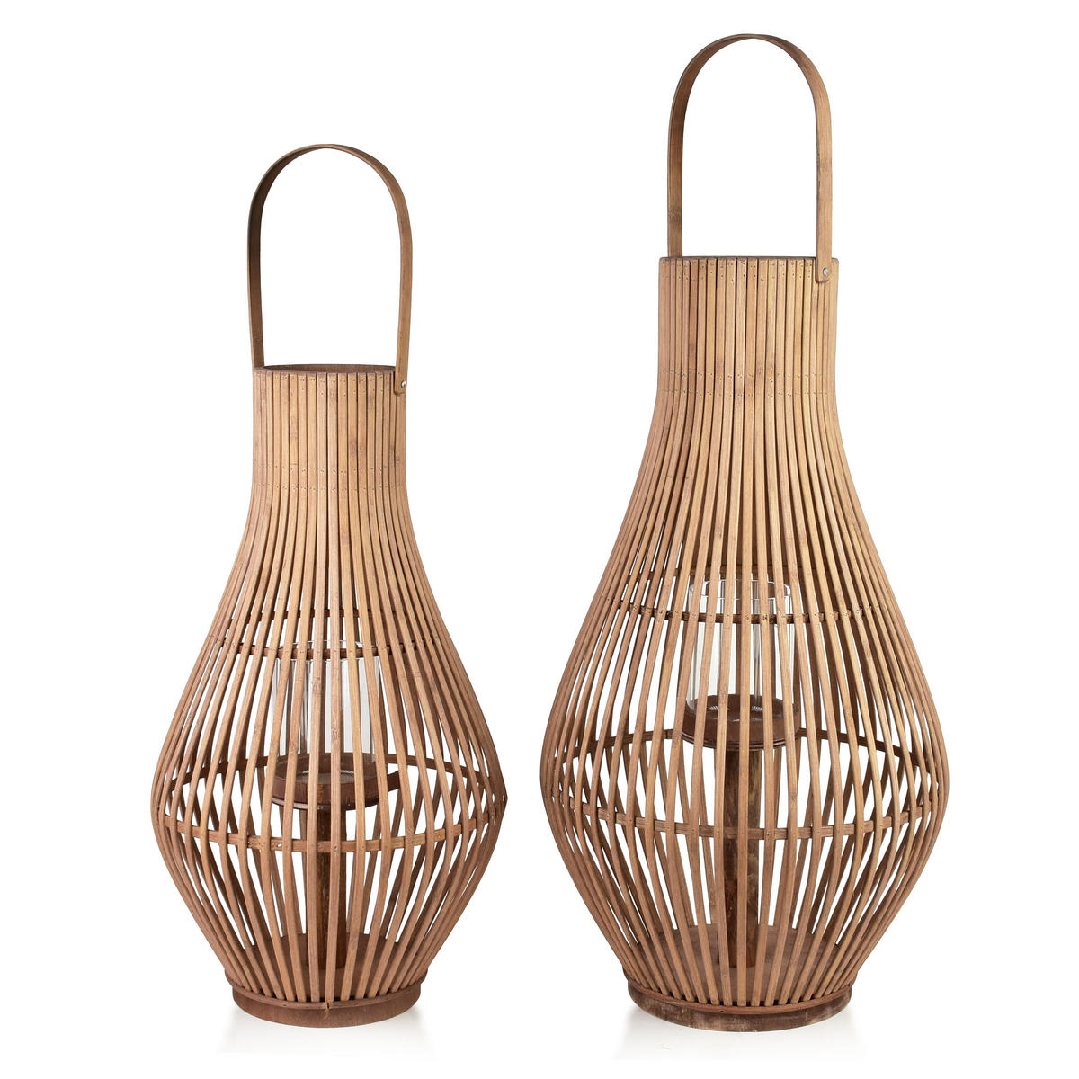 LATERNE Levi braun 23/29/80 cm Holz - Braun, Holz (23/80/29cm) - Mondex