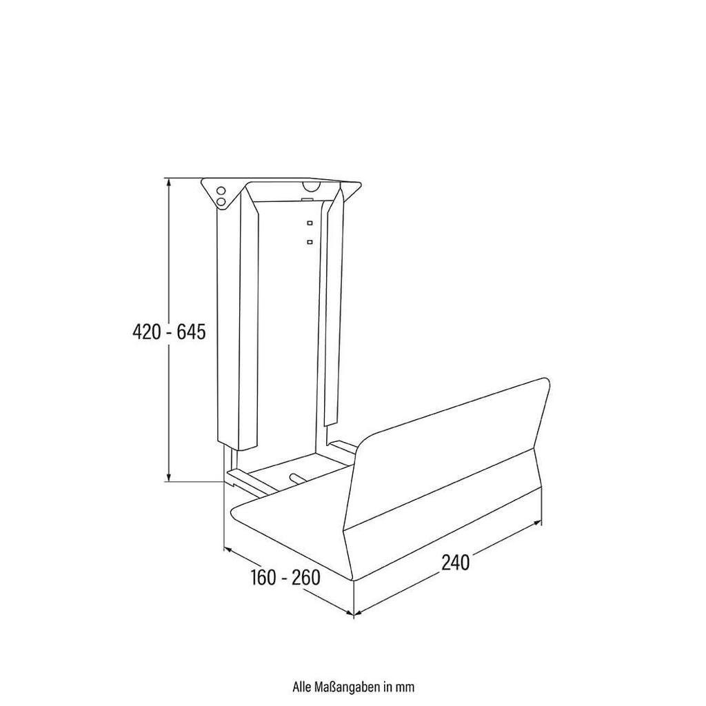 Thumbnail - Home Deluxe Pc-Halterung, Schwarz, Metall, 24x42x16 cm, Arbeitszimmer, Schreibtische