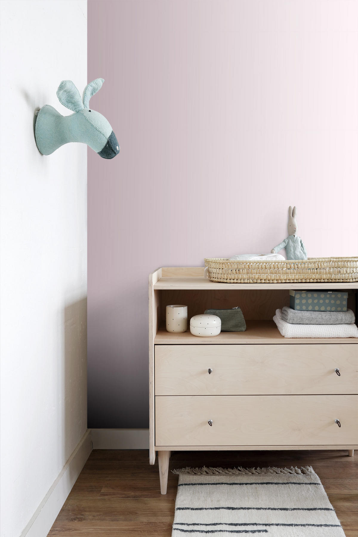TAPETE Uni 53 cm x 10.05 m - Pink, Papier (53/1000cm) - Origin Wallcoverings