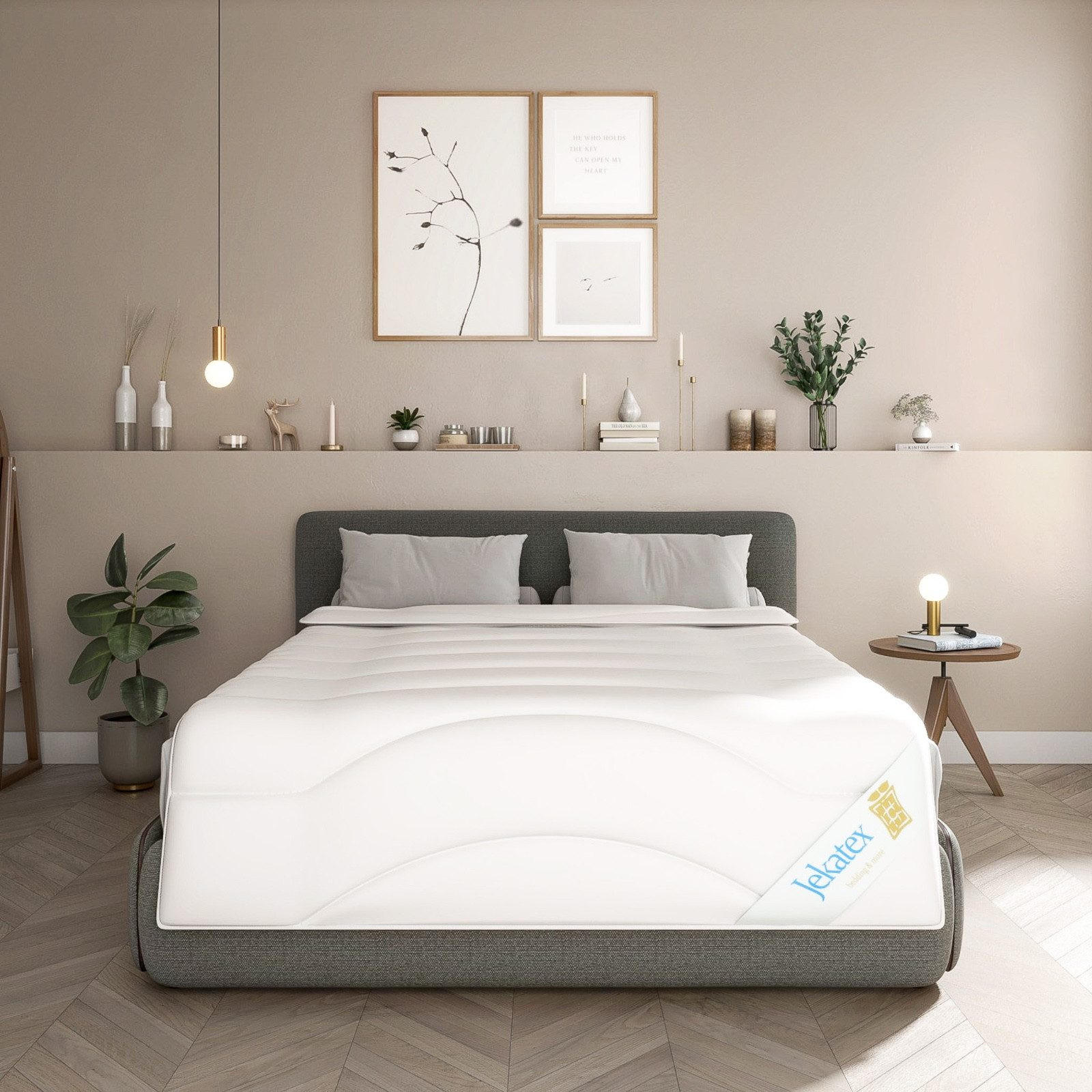 DUOBETTDECKE Kamelhaar 135x200cm - Weiß, Textil (135/200cm) - JEKATEX