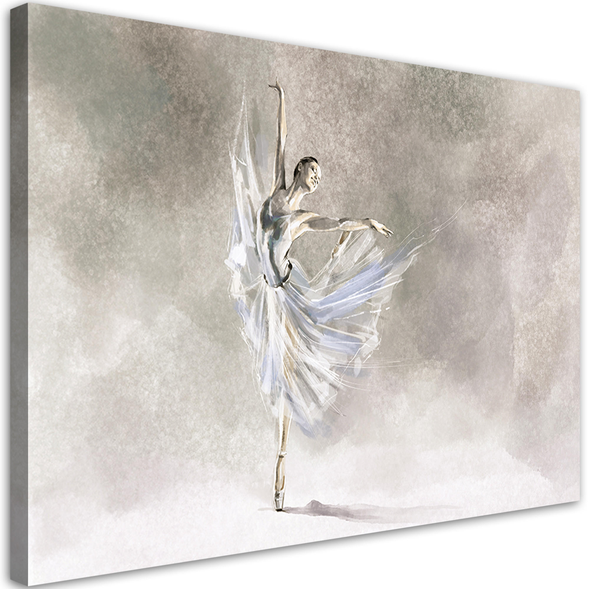 LEINWANDBILD Ballerina Pirouet 120x80cm - Beige, Textil (120/80cm) - Feeby