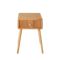NACHTTISCH mit 1 Schublade und lamellenartiger Front 42/35/52 cm - Eschefarben, Holzwerkstoff (35/52/39cm) - Calicosy