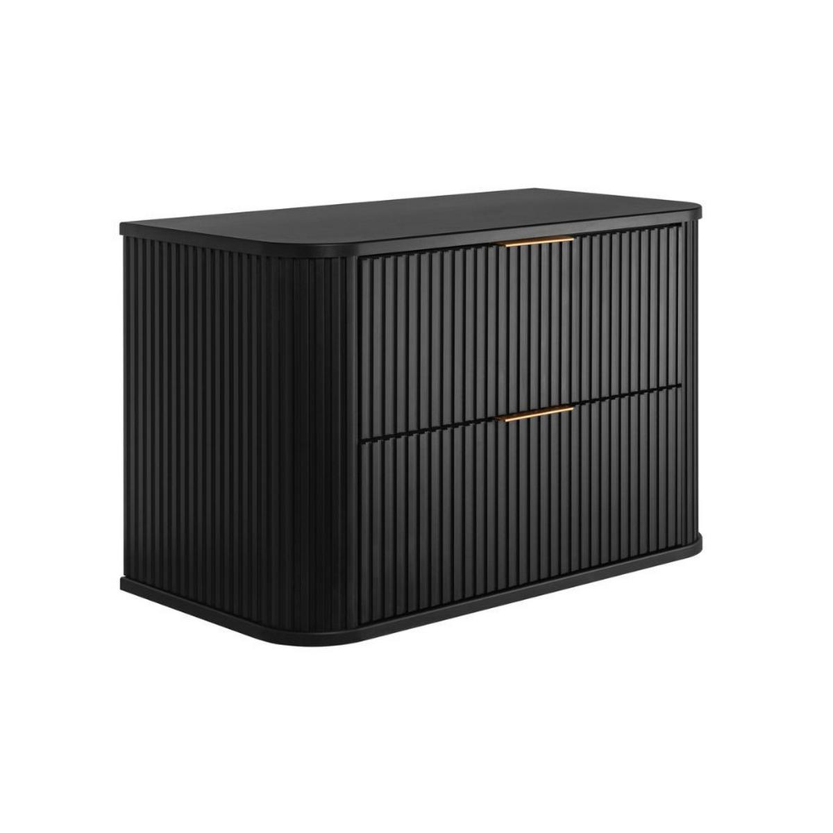 WASCHBECKUNTERSCHRANK Schwarz matt 80/51/41cm - Schwarz, Holzwerkstoff (80/51/41cm)