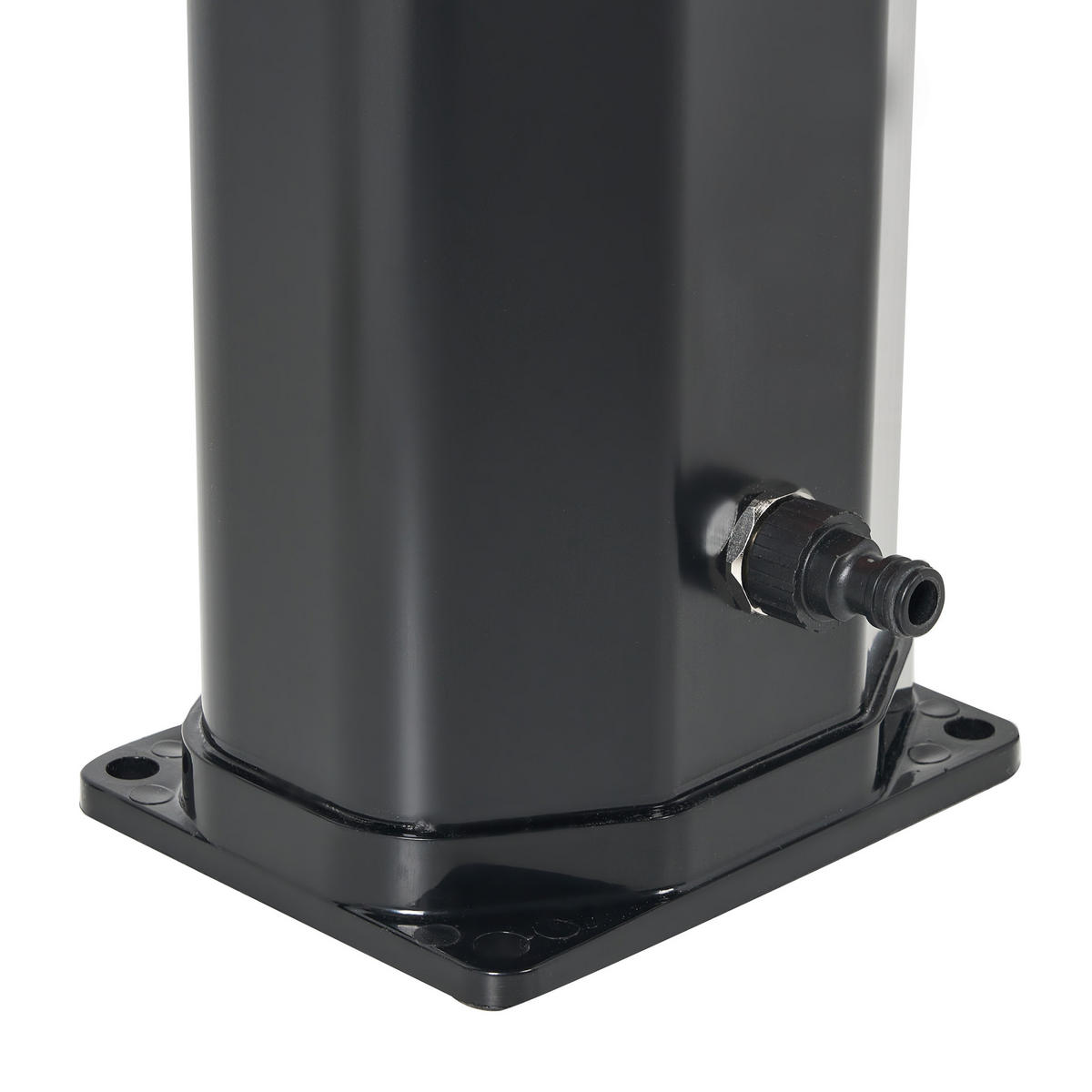 FREISTEHENDE solarbetriebene Gartendusche Schwarz Topocalma - Schwarz, Kunststoff (18/217/15cm) - Beliani