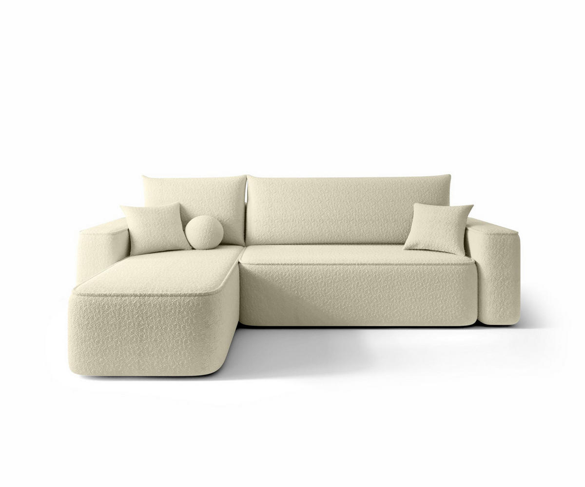 ECKSOFA mit Schlaffunktion SENNO Quelle 02 Links - Ecru, Textil (250/150cm) - Bedante