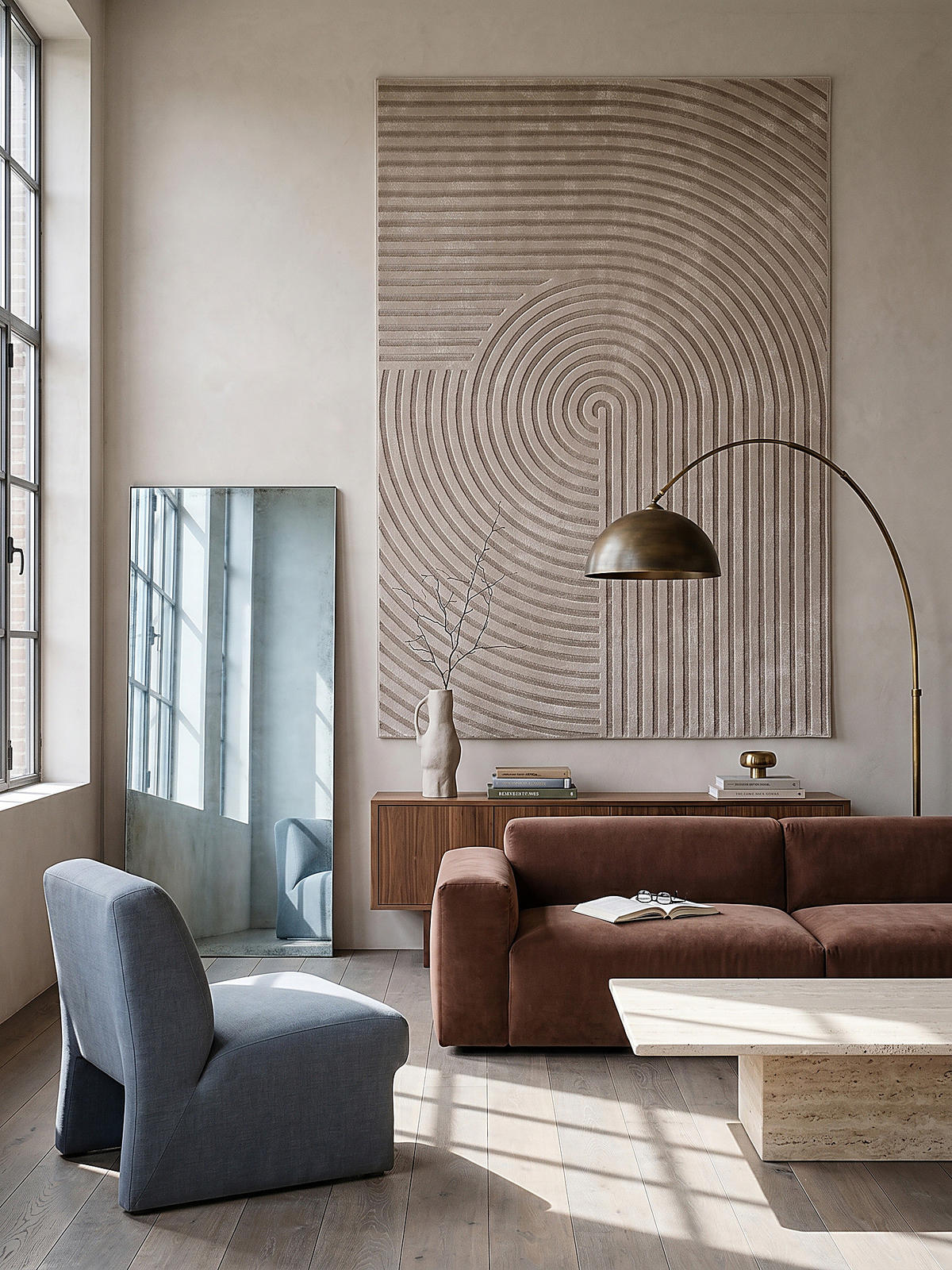 TEPPICHLÄUFER Geometrisch ERESMA Polyester Beige 80 x 150 cm - Beige, Textil (80/150cm) - KADIMA DESIGN
