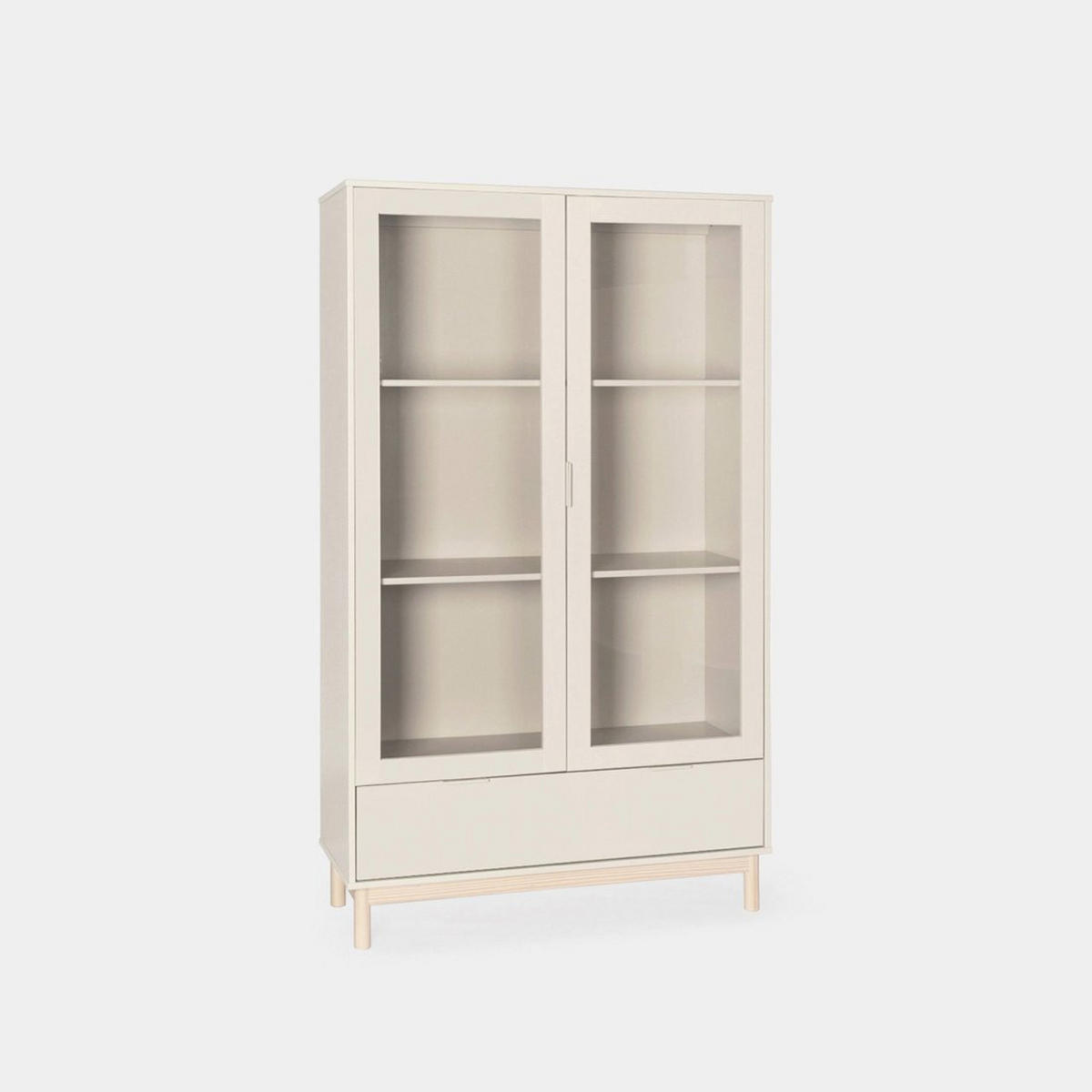 VITRINENSCHRANK DOPPELTER Elian Weiß 100 cm x 170 cm - Weiß, Holzwerkstoff (100/170/39cm) - Klast Home