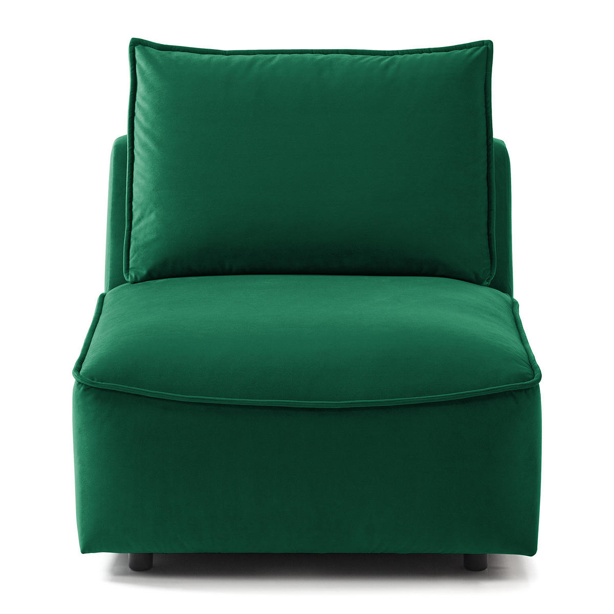 MODULSESSEL - Dunkelgrün, Holz/Textil (80/82/99cm) - home24