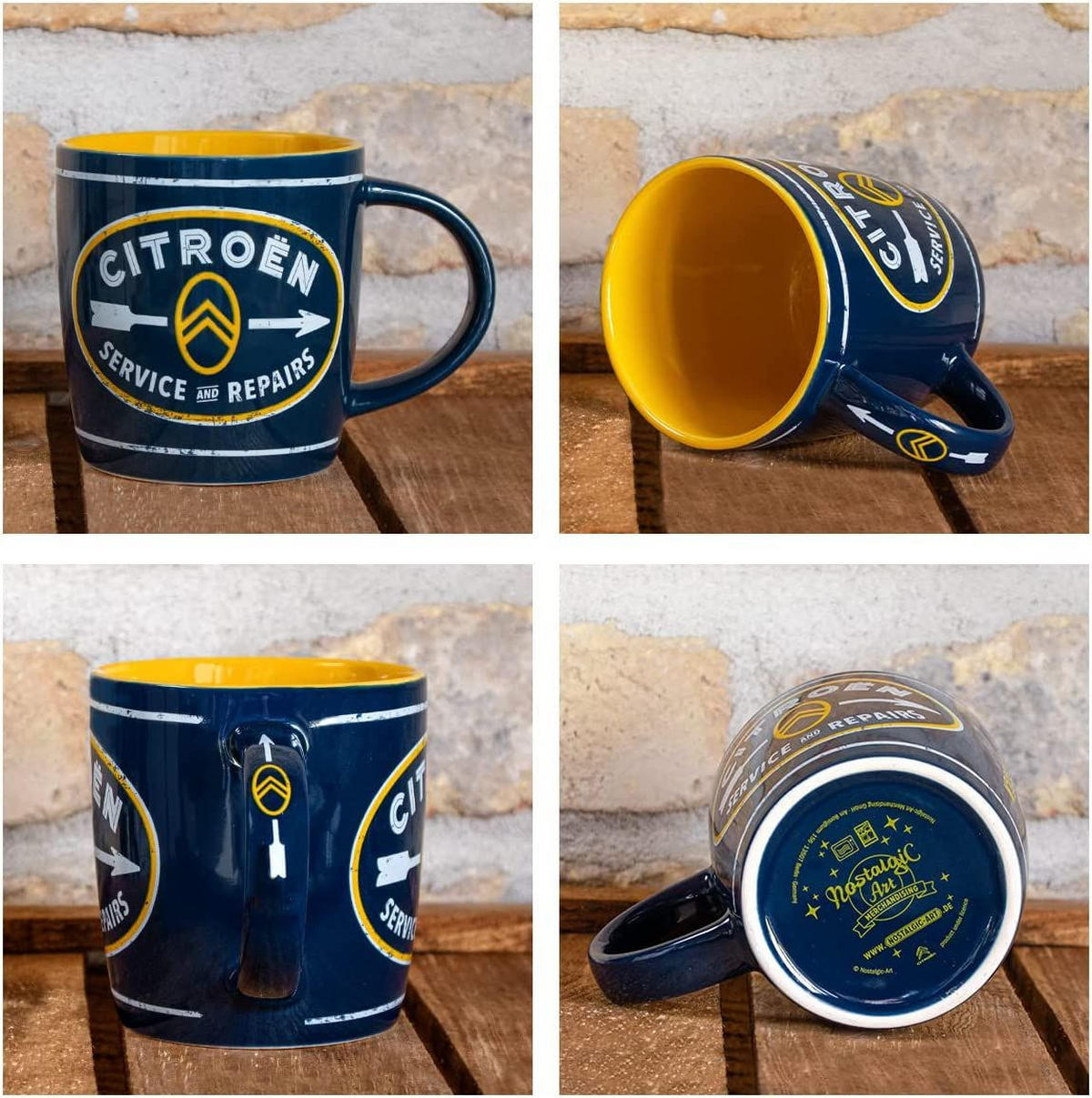 KAFFEETASSE 330 ml Citroen Service & Repairs - Multicolor, Keramik (0.33L) - Nostalgic-Art