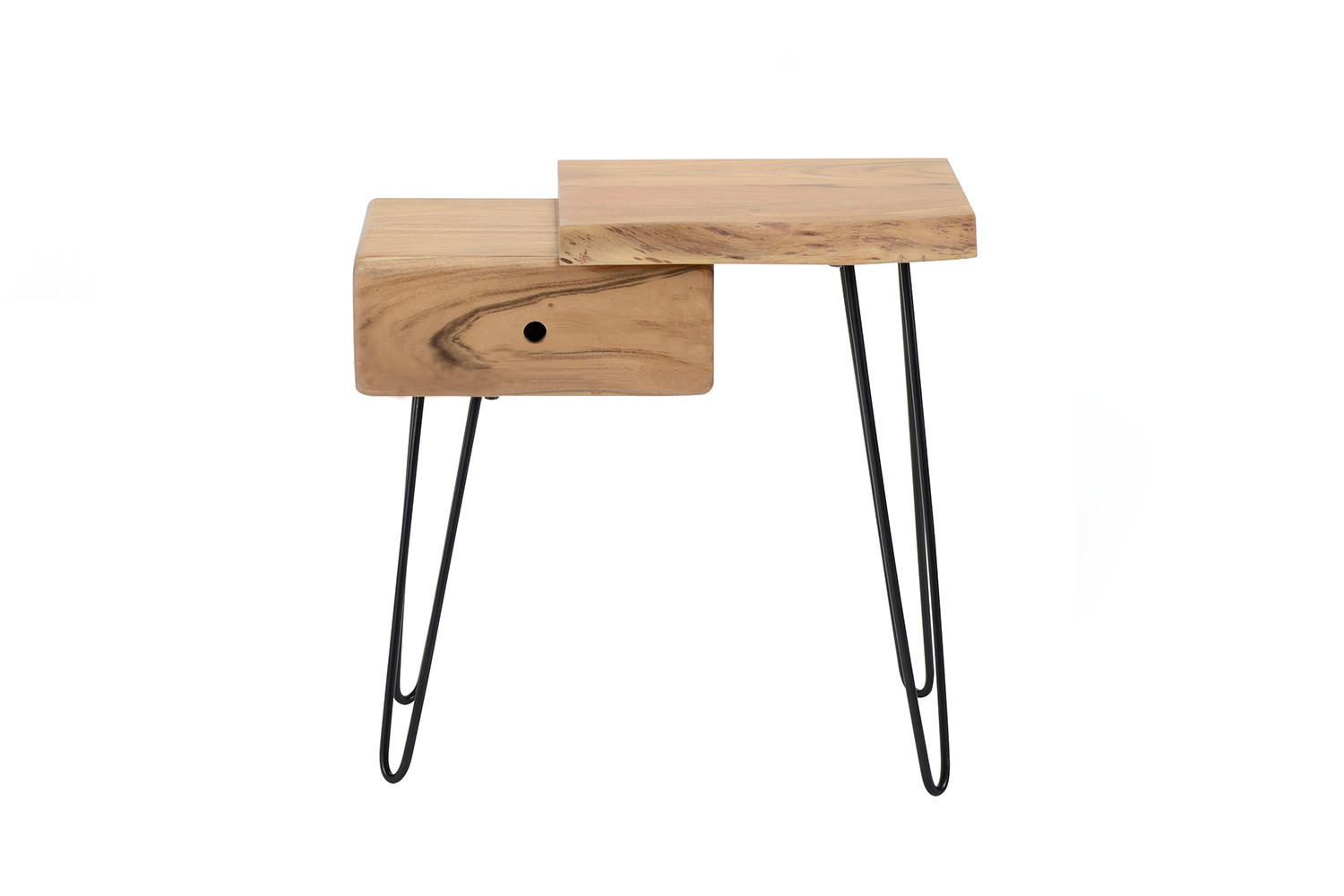 NACHTTISCH ERGEA Holz Akazie - Braun, Holz (60/59/32cm) - KAWOLA
