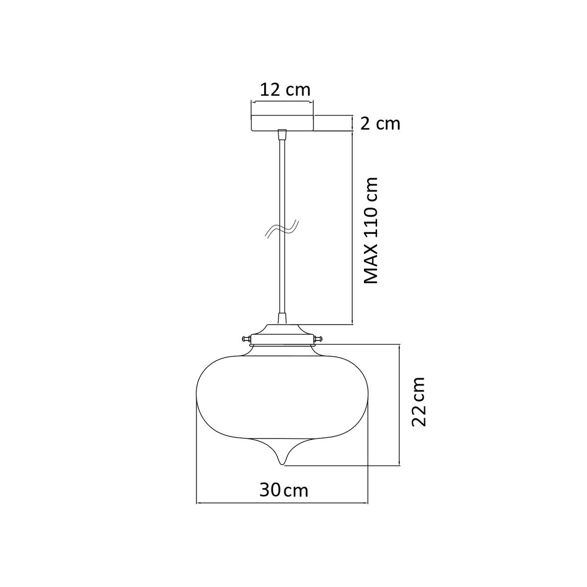 HÄNGELEUCHTE Cerro, Transparant, 22cm - Transparent, Glas (22/30/22cm) - KOSILUM