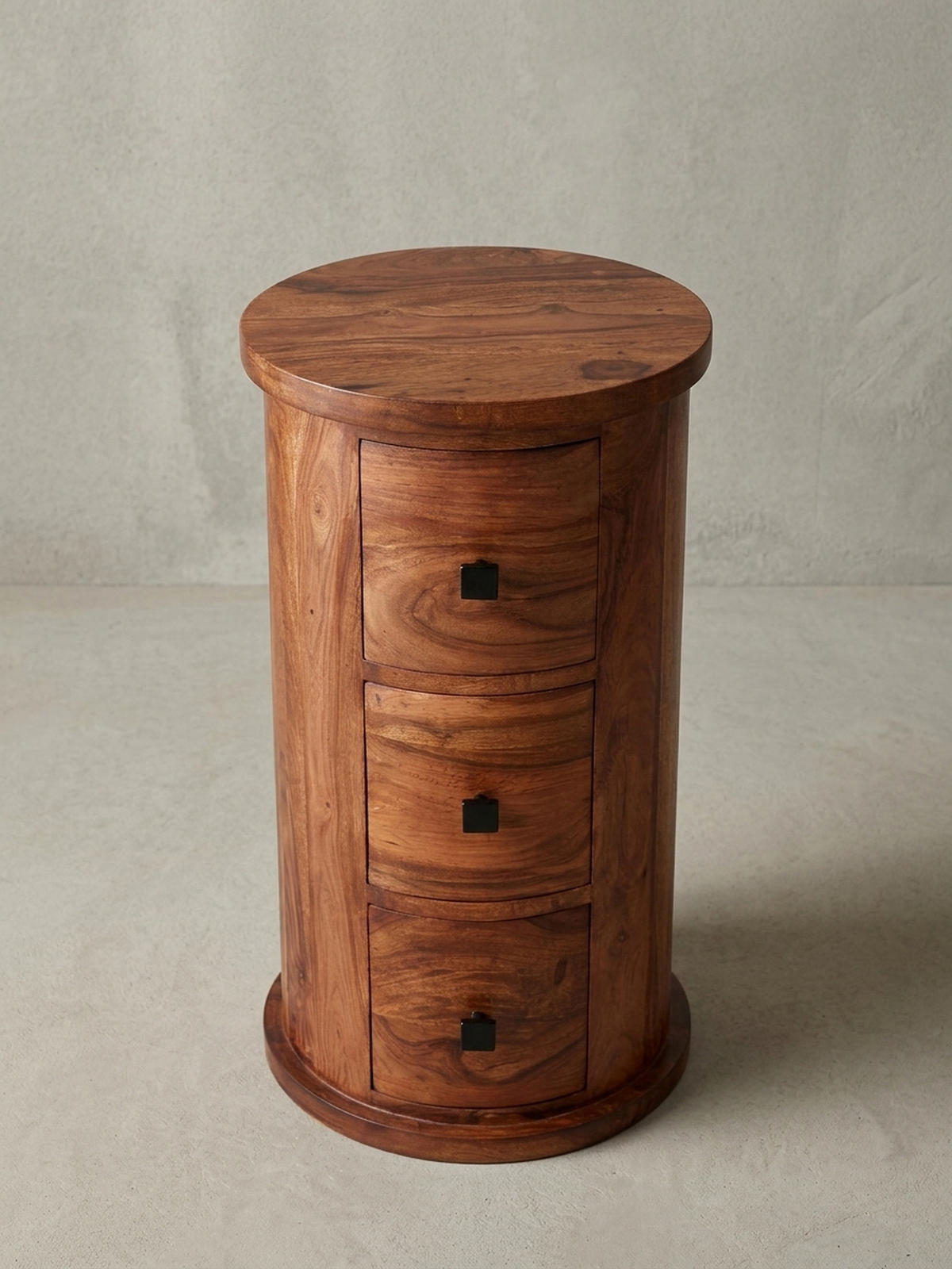 KOMMODE – Massivholz, 3 Schubladen, rustikal - Braun, Holz/Metall (35/65/35cm) - KADIMA DESIGN