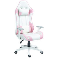 GAMING Stuhl, 3D Armlehne, Rosa - Rosa, Leder (60/128/67cm) - HOMCOM