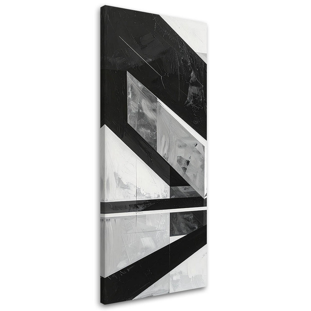 LEINWANDBILD 3D und geometrisch 50x150cm - Schwarz, Textil (50/150cm) - Feeby